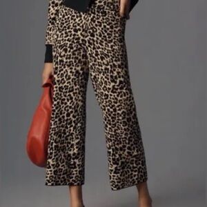 Anthropologie Maeve Colette Leopard Pants